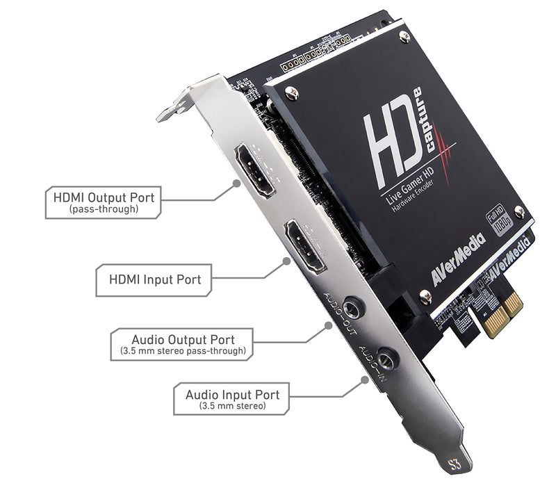 AVerMedia Live Gamer HD, Game Capture and Streaming in High Definition 1080p, Reduce CPU Usage, Ultra Low Latency, H.264 Hardware Encoding HD Game Recorder, PCIe, (C985) - Image 3